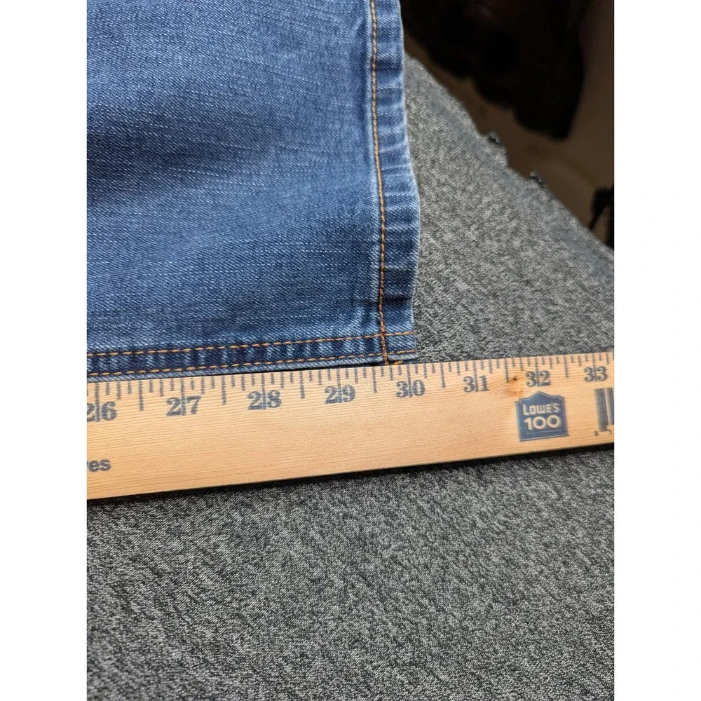 Blue Mountain Womens Straight Leg Jeans Medium‎ Wash Blue Denim Size 14 Stretch